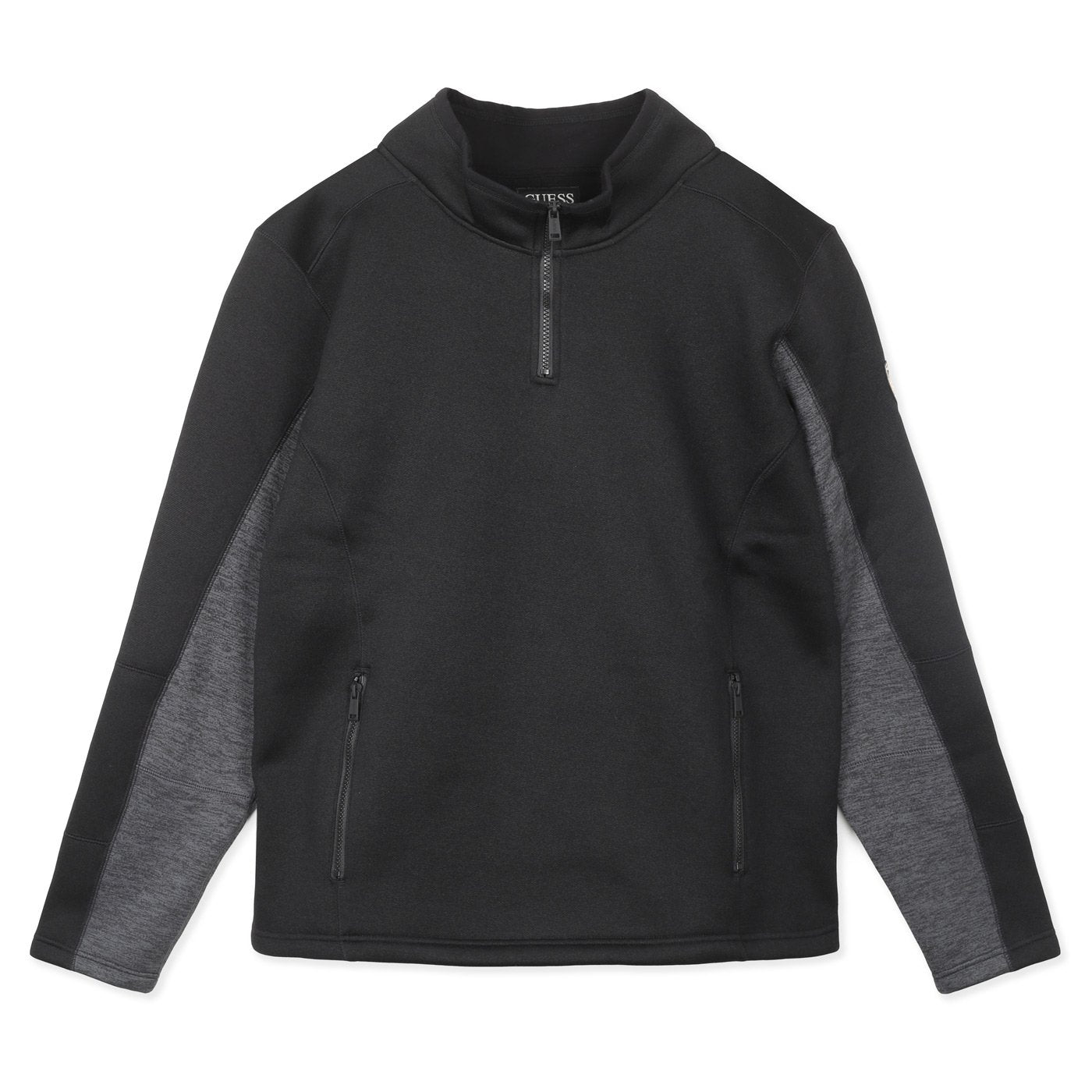 Guess Fleece Zip Pulover | Black-Grey