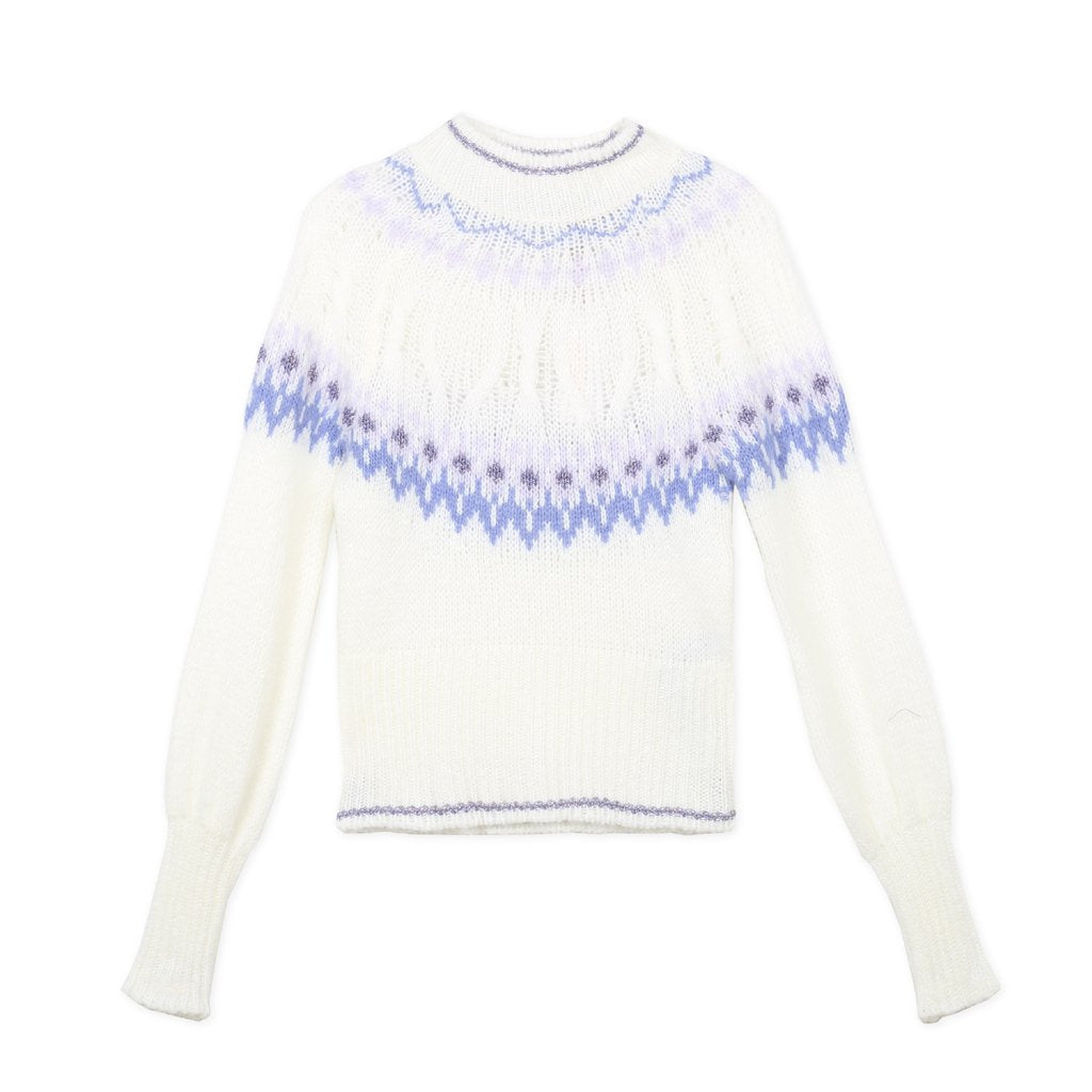 Rinascimento Knitted Pulover | White Purple