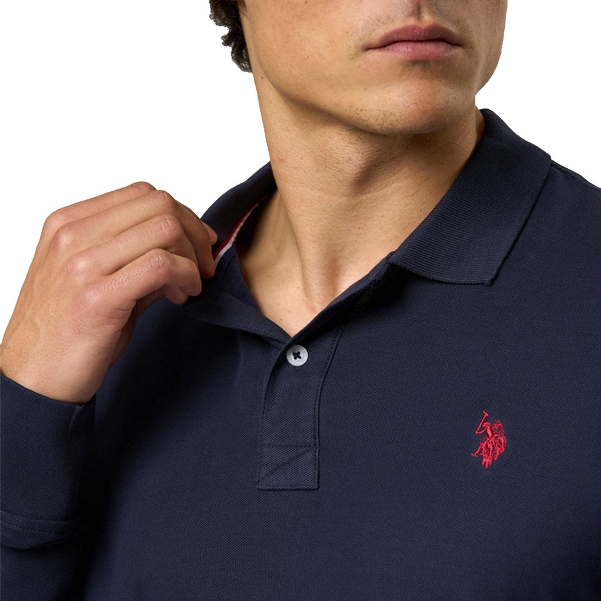 U.S. Polo Assn. Men's Long Sleeve Polo Shirt | Blue