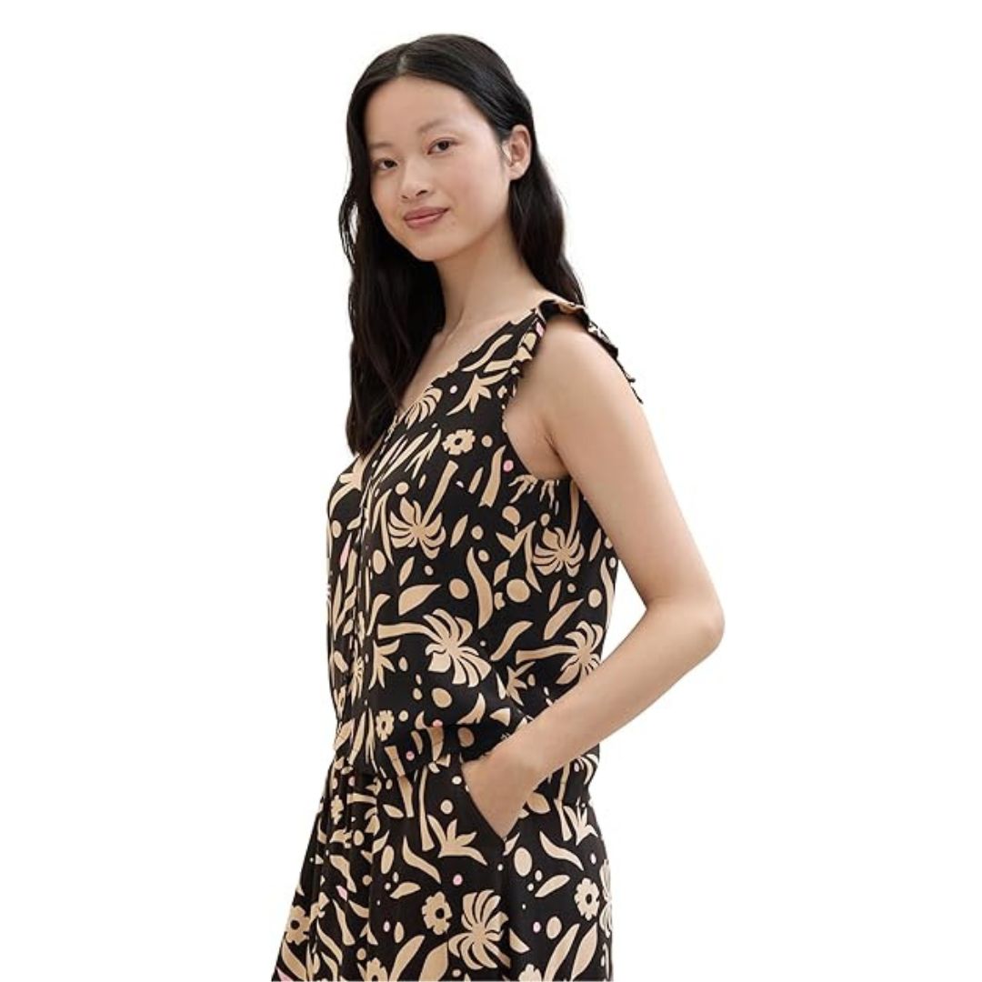 Tom Tailor Top Black Print