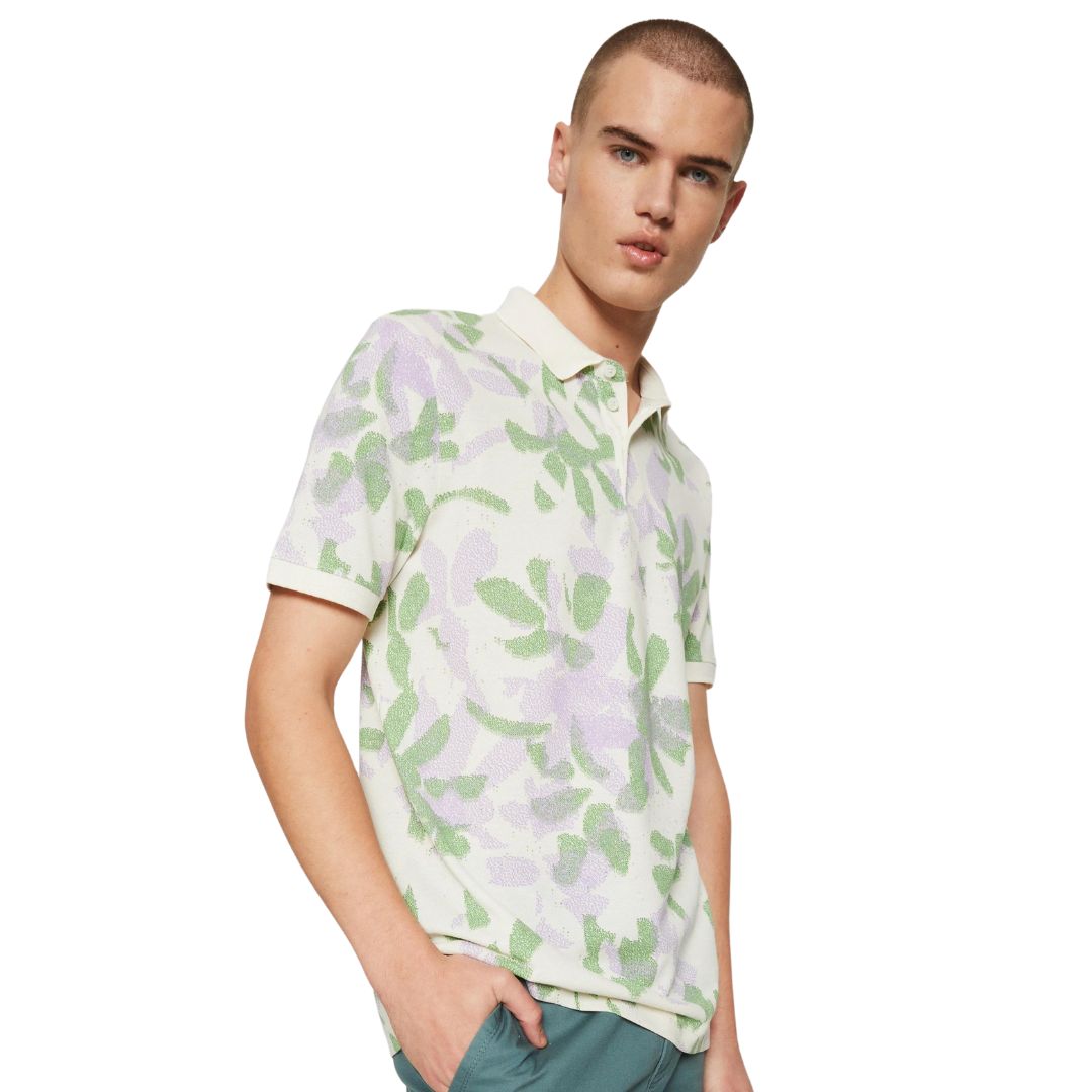 Tom Tailor Polo Shirt Cream Print