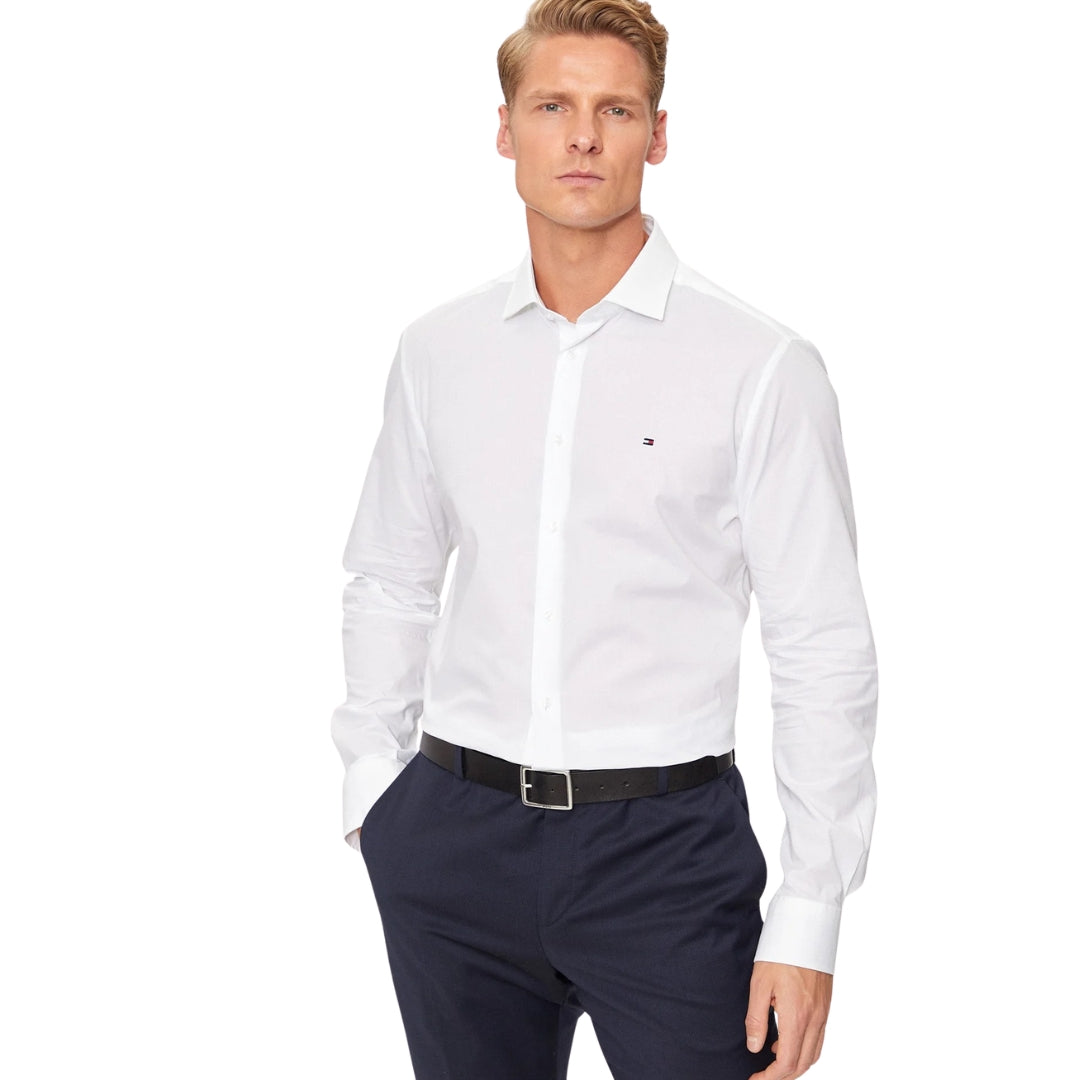 Tommy Hilfiger Men White Poplin Shirt