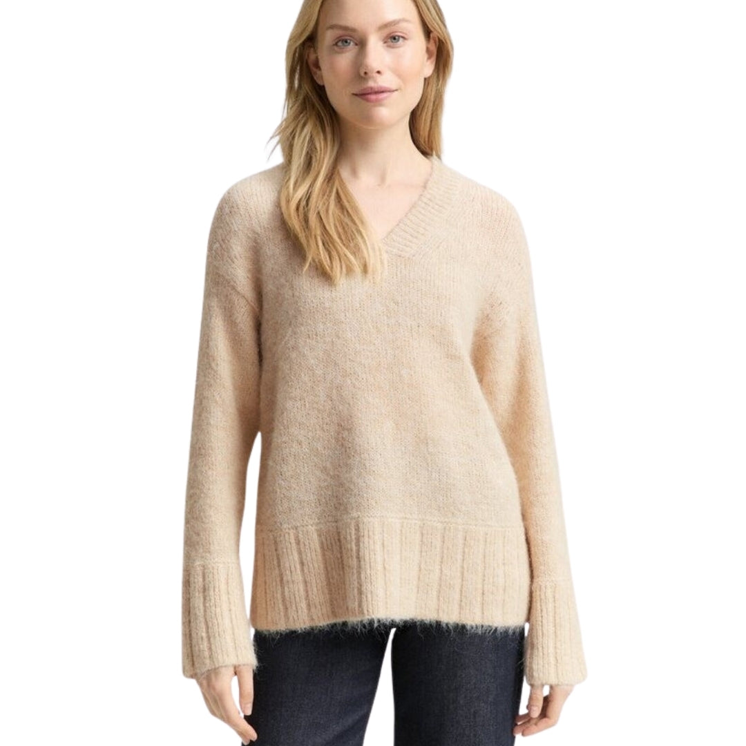 Tom Tailor Women's Sweater | Beige – front view
