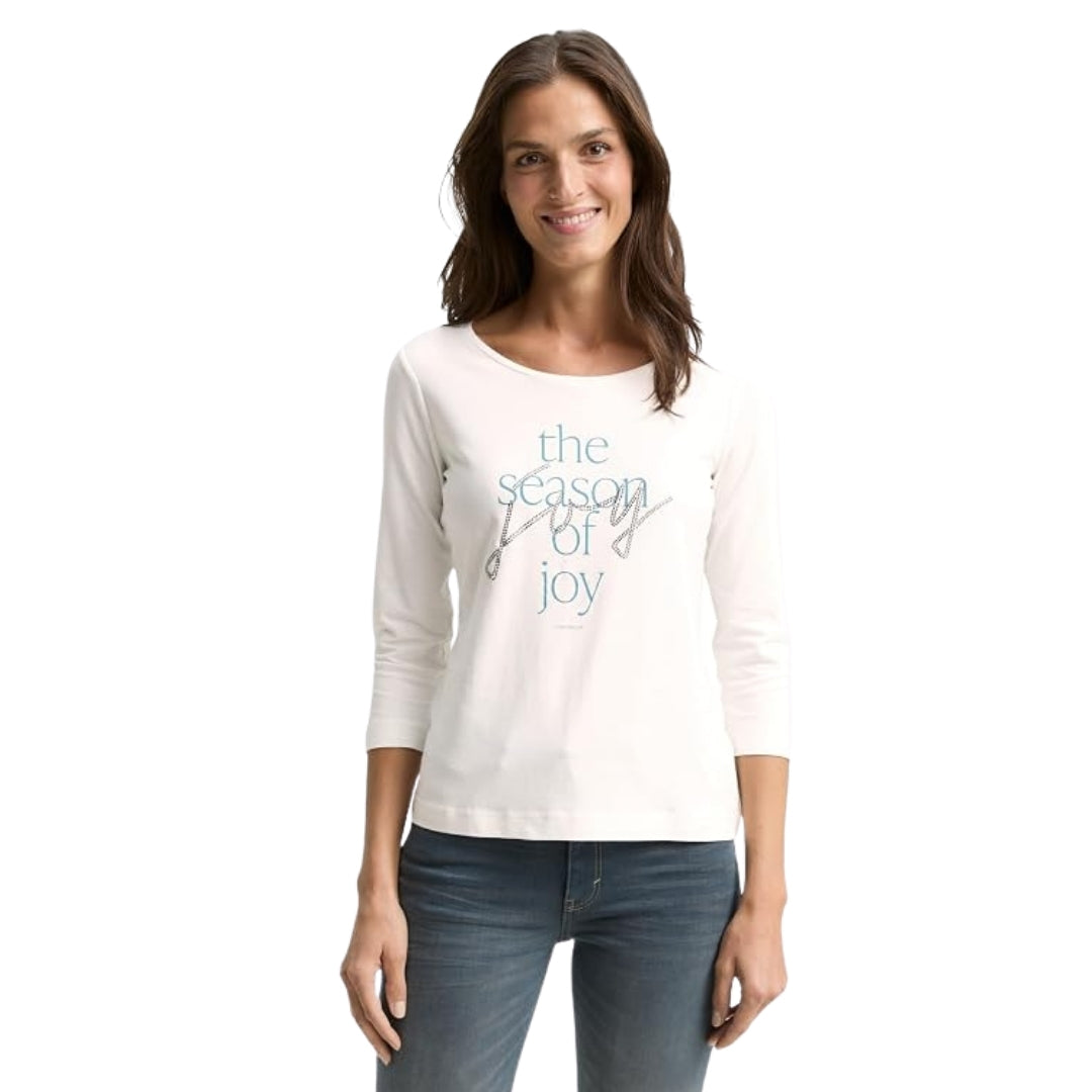 Tom Tailor Long Sleeve Women's Top | White