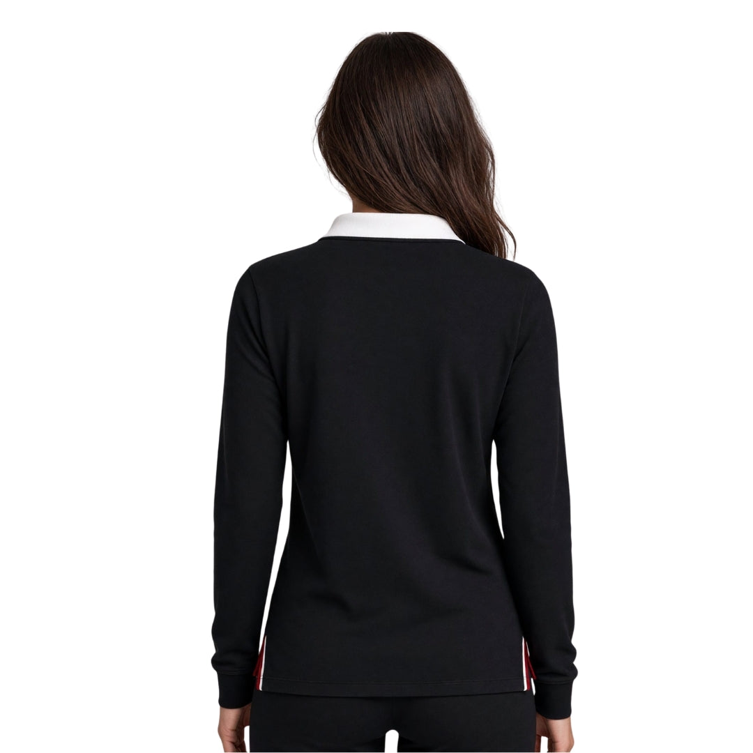 U.S. Polo Assn. Women's Long Sleeve Polo Shirt | Black