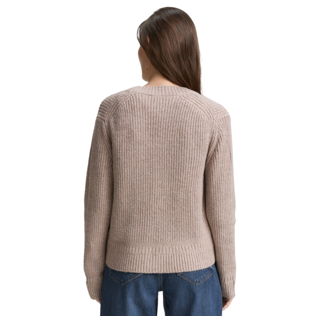 Tom Tailor Women's Cardigan | Beige – back view