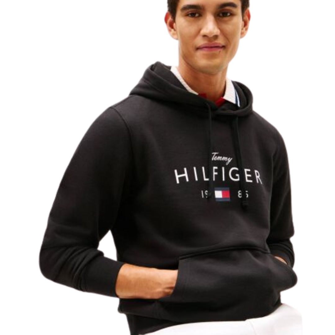 Tommy Hilfiger Men Black Hoodie