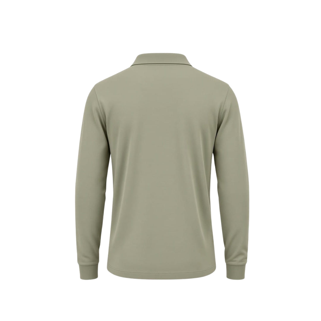 U.S. Polo Assn. Men's Long Sleeve Polo Shirt | Khaki