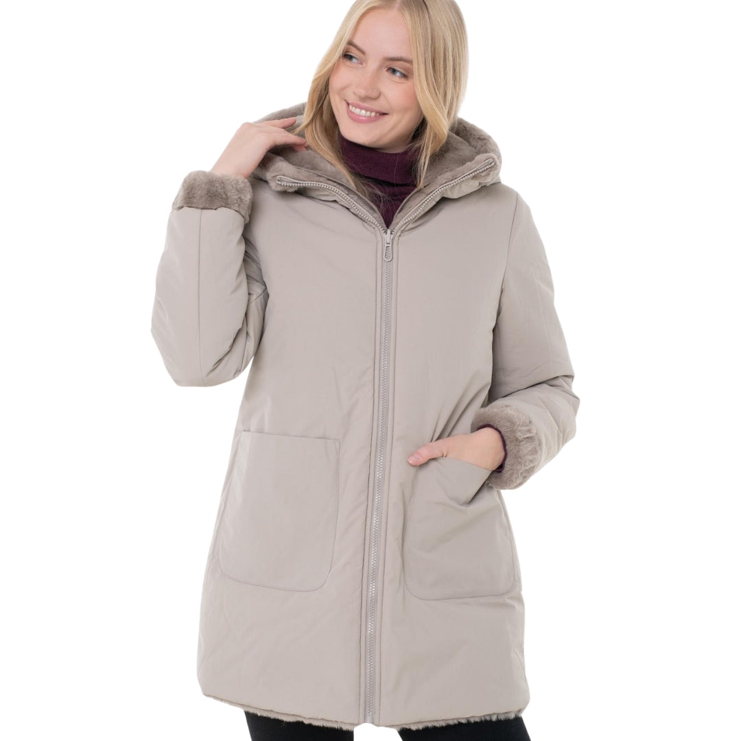 Tom Tailor Women's Reversible Coat | Beige