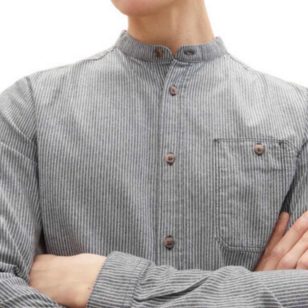 Tom Tailor Long Sleeve Shirt Grey Print