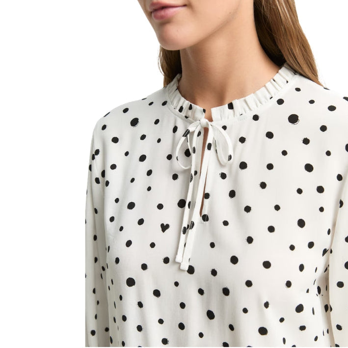 Tom Tailor Women's Blouse | White Polka Dot
