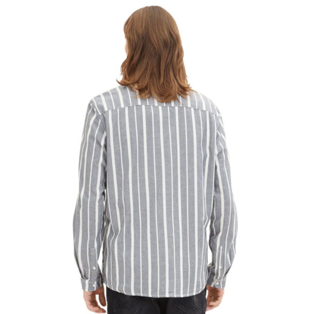 Tom Tailor Long Sleeve Shirt Grey Stripe