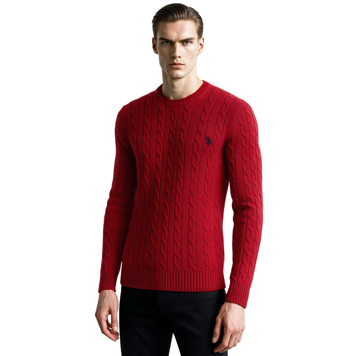 U.S. Polo Assn. Men's Knitted Sweater | Red