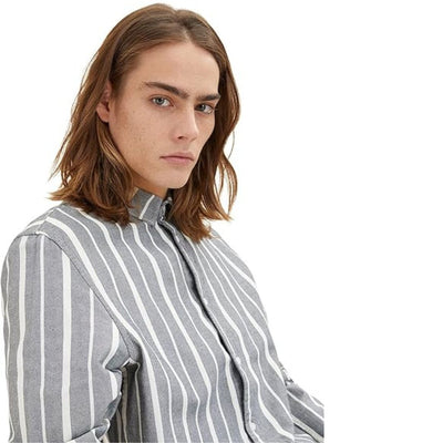 Tom Tailor Long Sleeve Shirt Grey Stripe