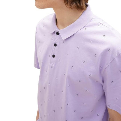 Tom Tailor Polo Shirt Purple Print