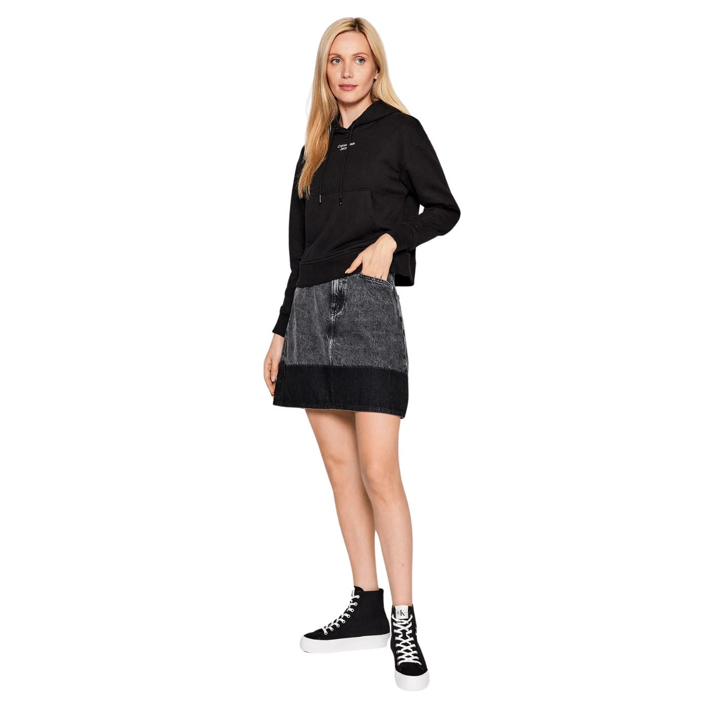 Calvin Klein Black Denim Skirt