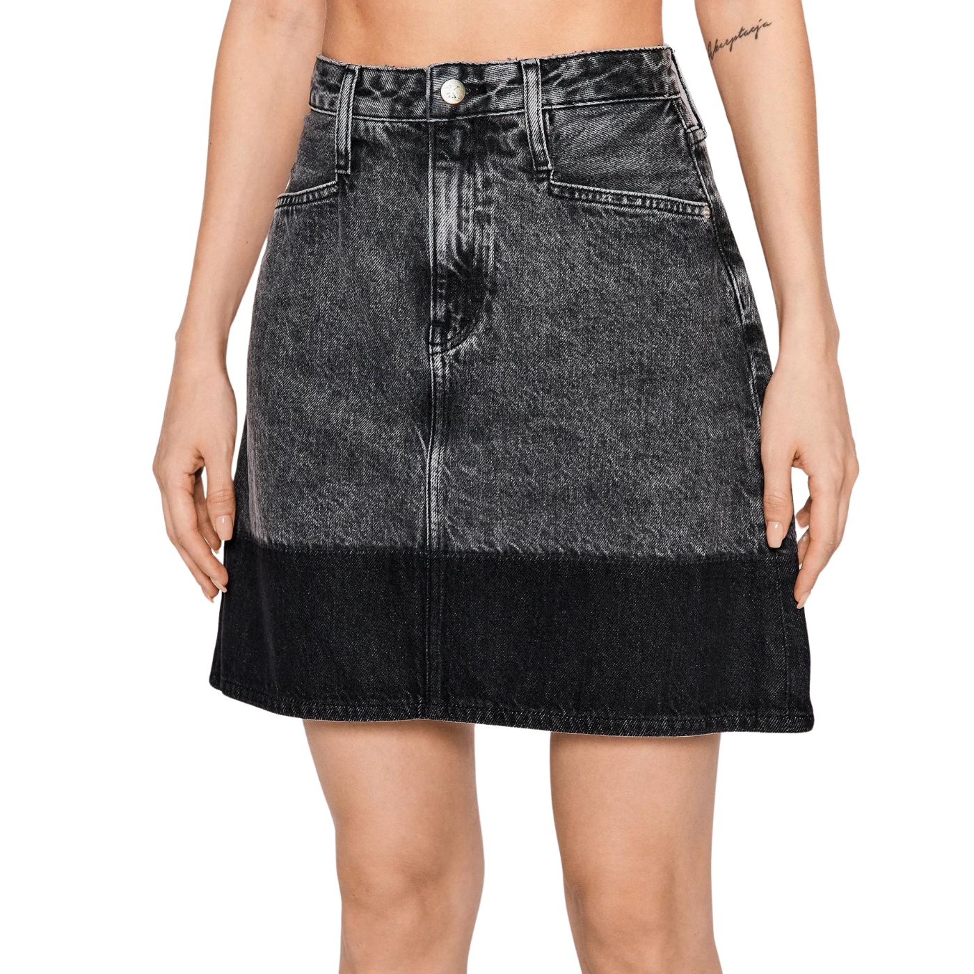 Calvin Klein Black Denim Skirt