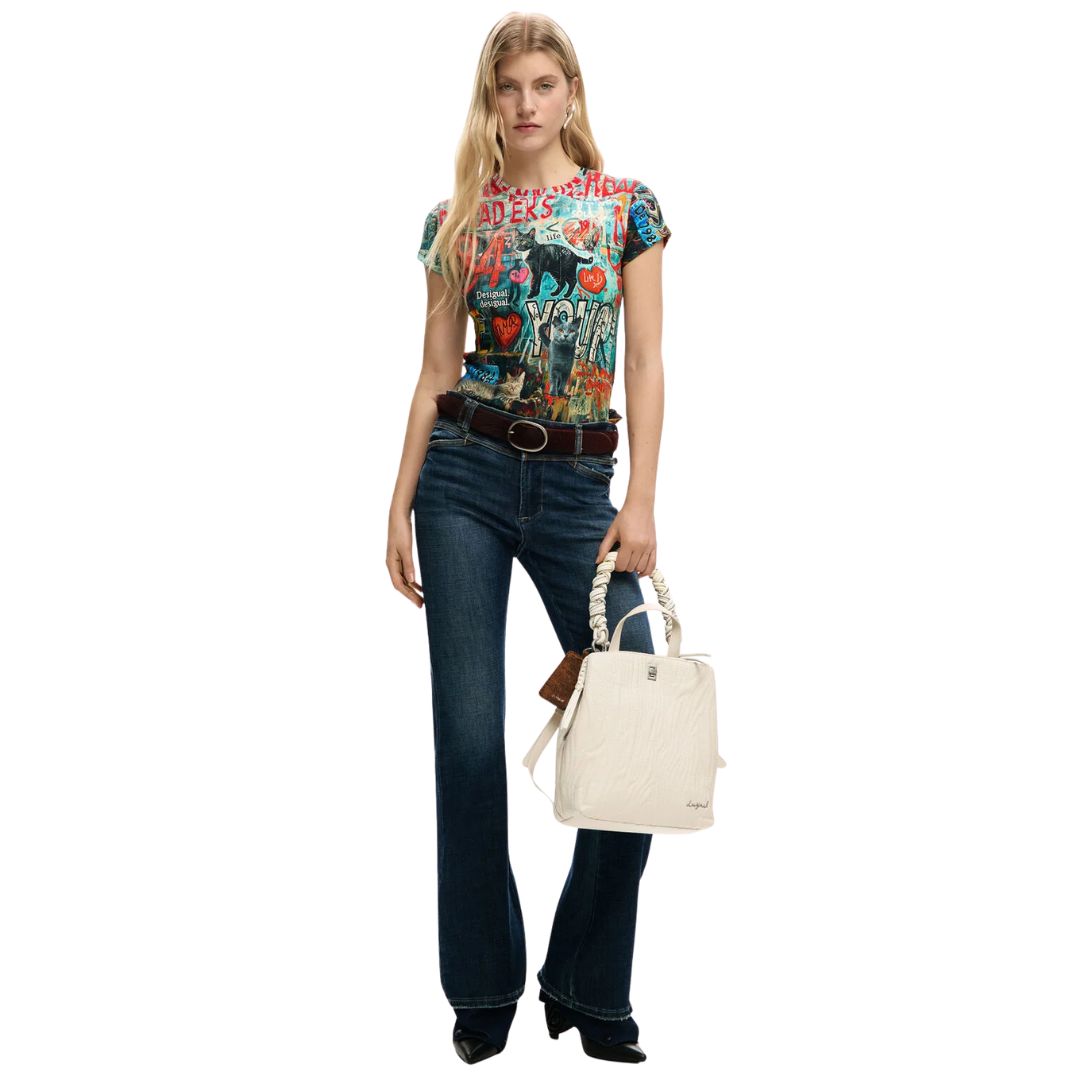 Desigual White Backpack