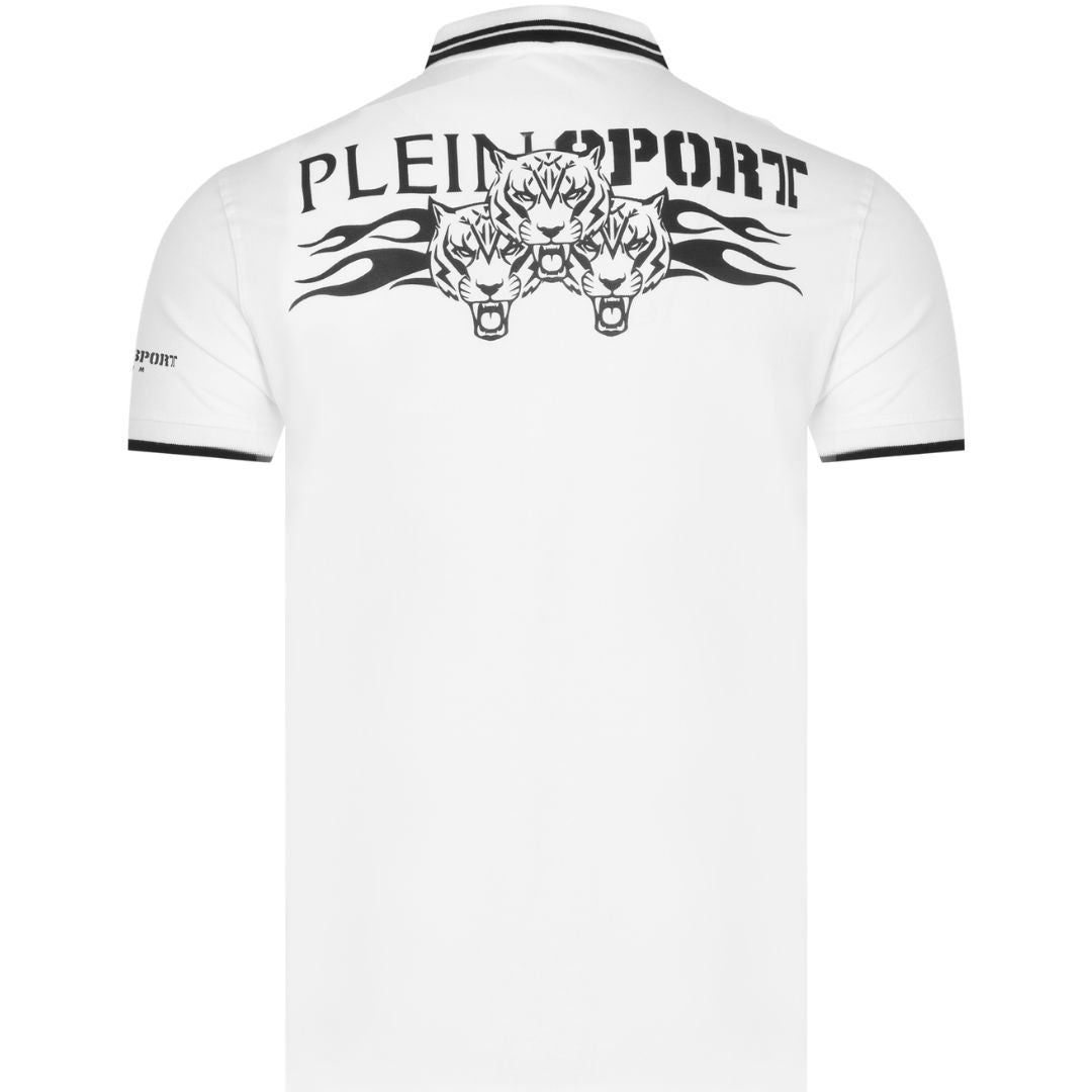 Plein Sport Swim Men White Polo Shirt