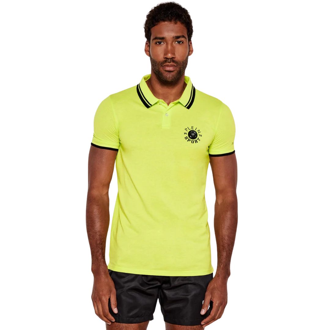 Plein Sport Swim Men Green Polo Shirt
