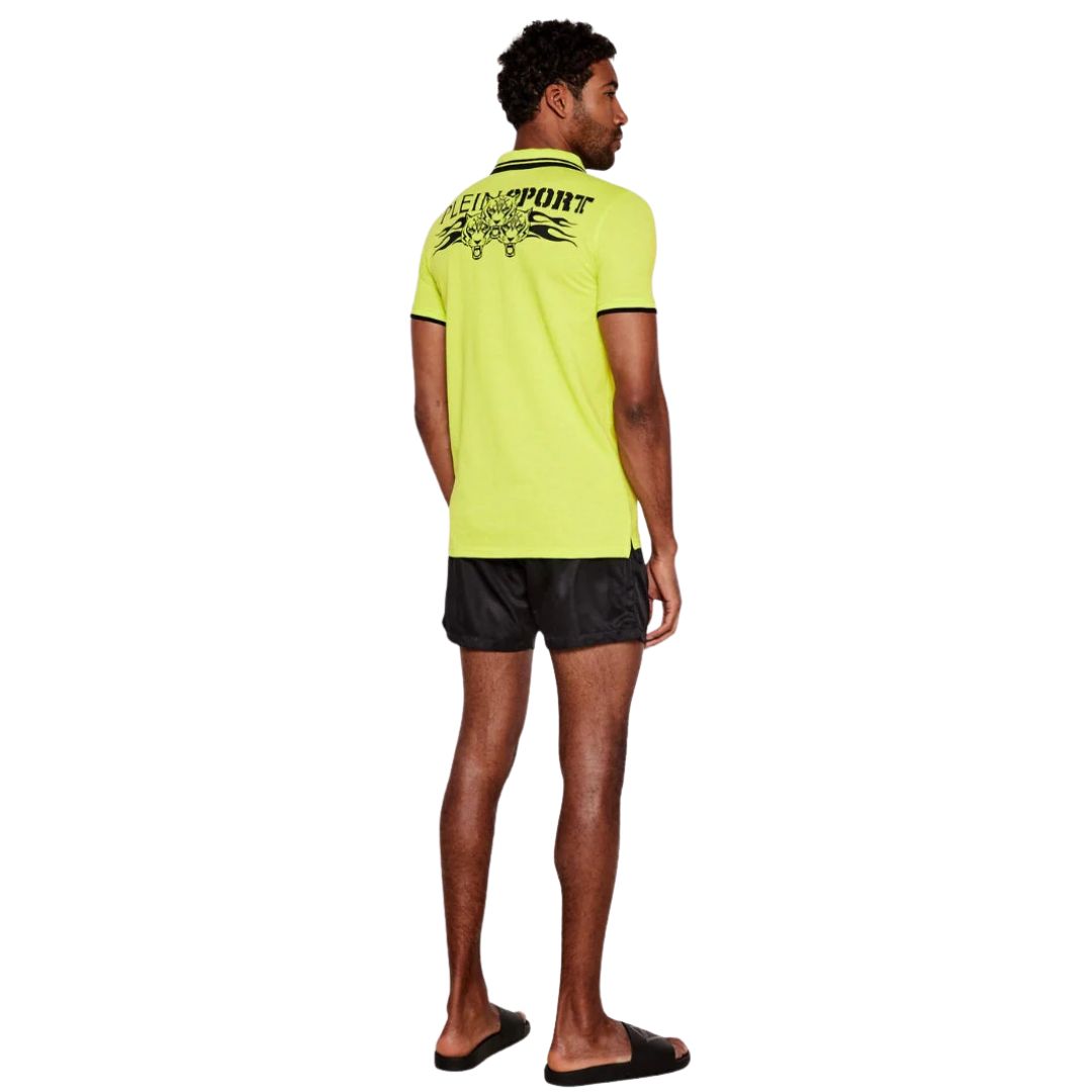 Plein Sport Swim Men Green Polo Shirt