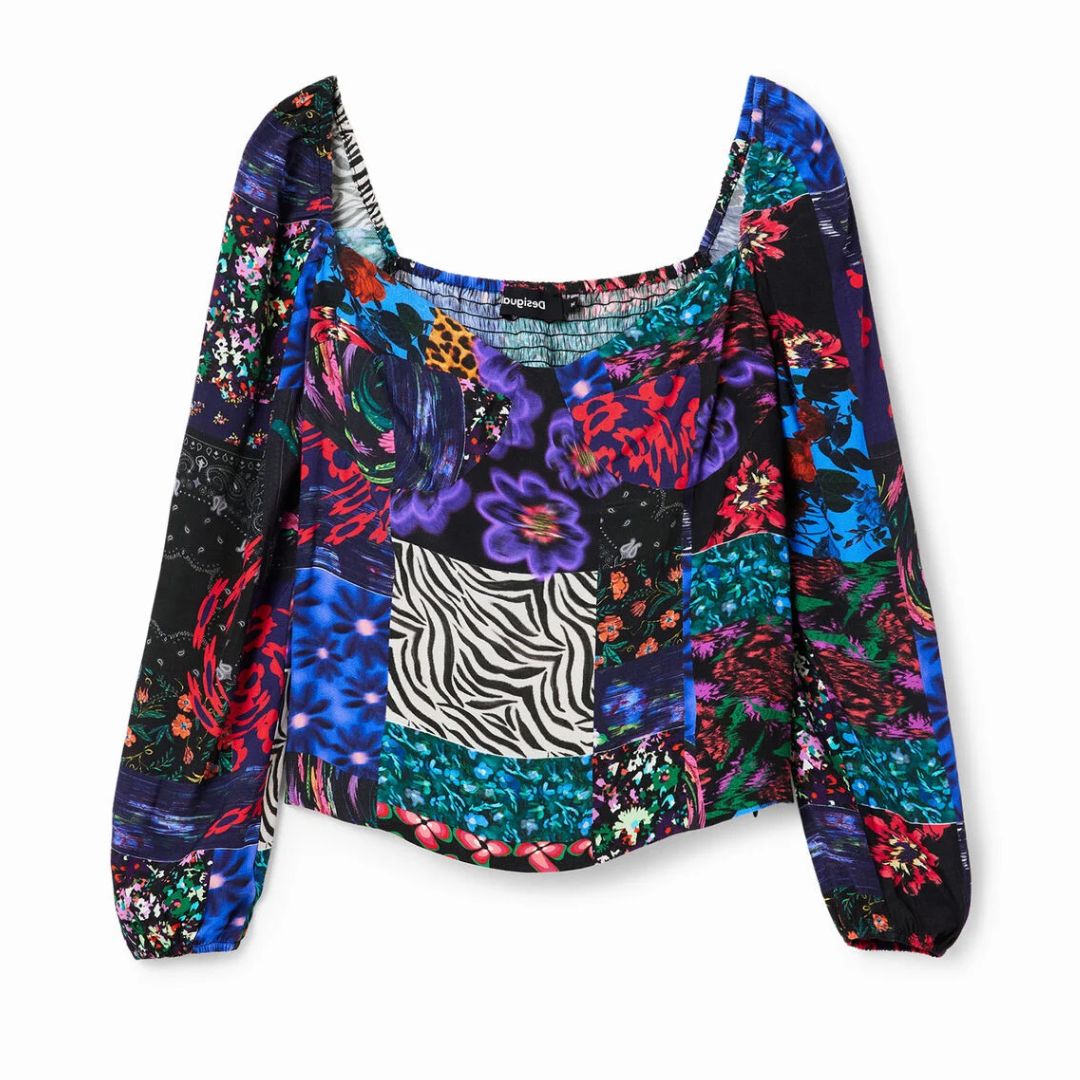 Desigual Patch Flowers Blouse