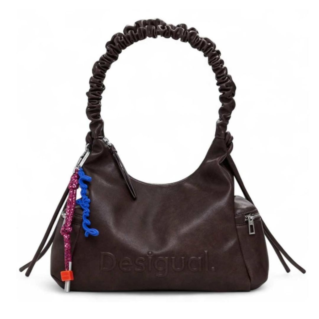 Desigual Half Logo Hand Bag Brown