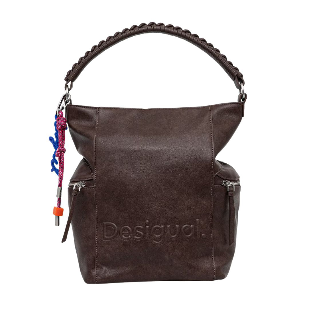 Desigual Half Logo Arica Choco Backpack