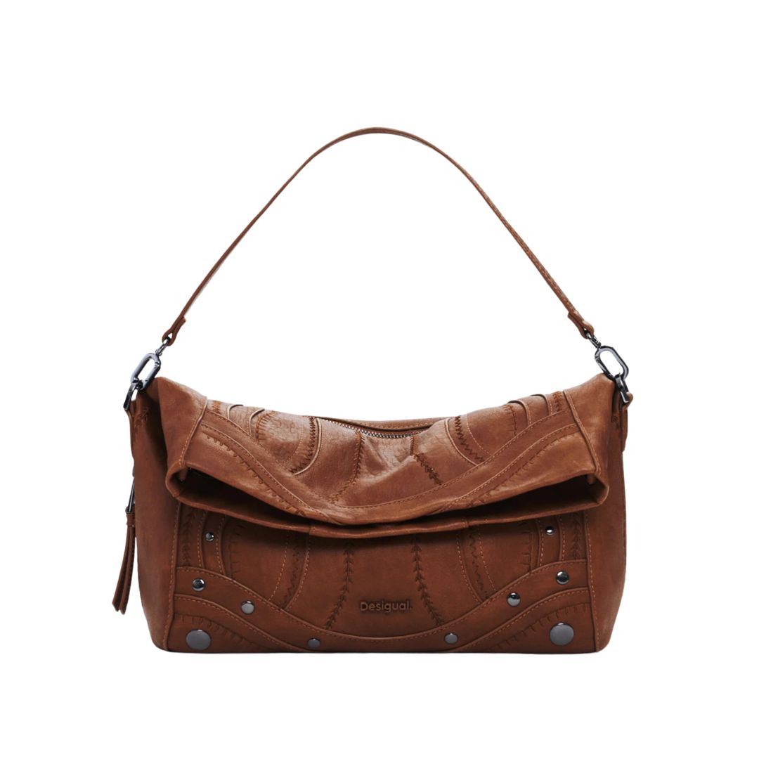 Desigual Bag Embro Patch Loverty Camel Shoulderbag
