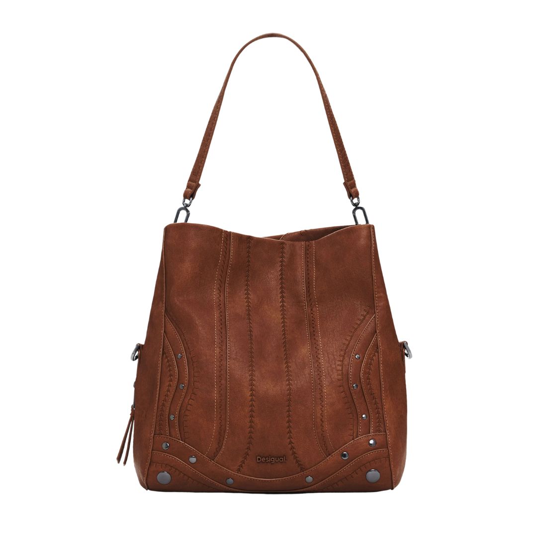 Desigual Bag Embro Patch Loverty Camel Shoulderbag