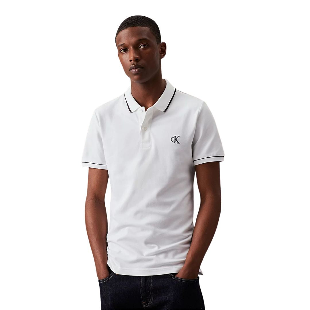 Calvin Klein White Polo Shirt