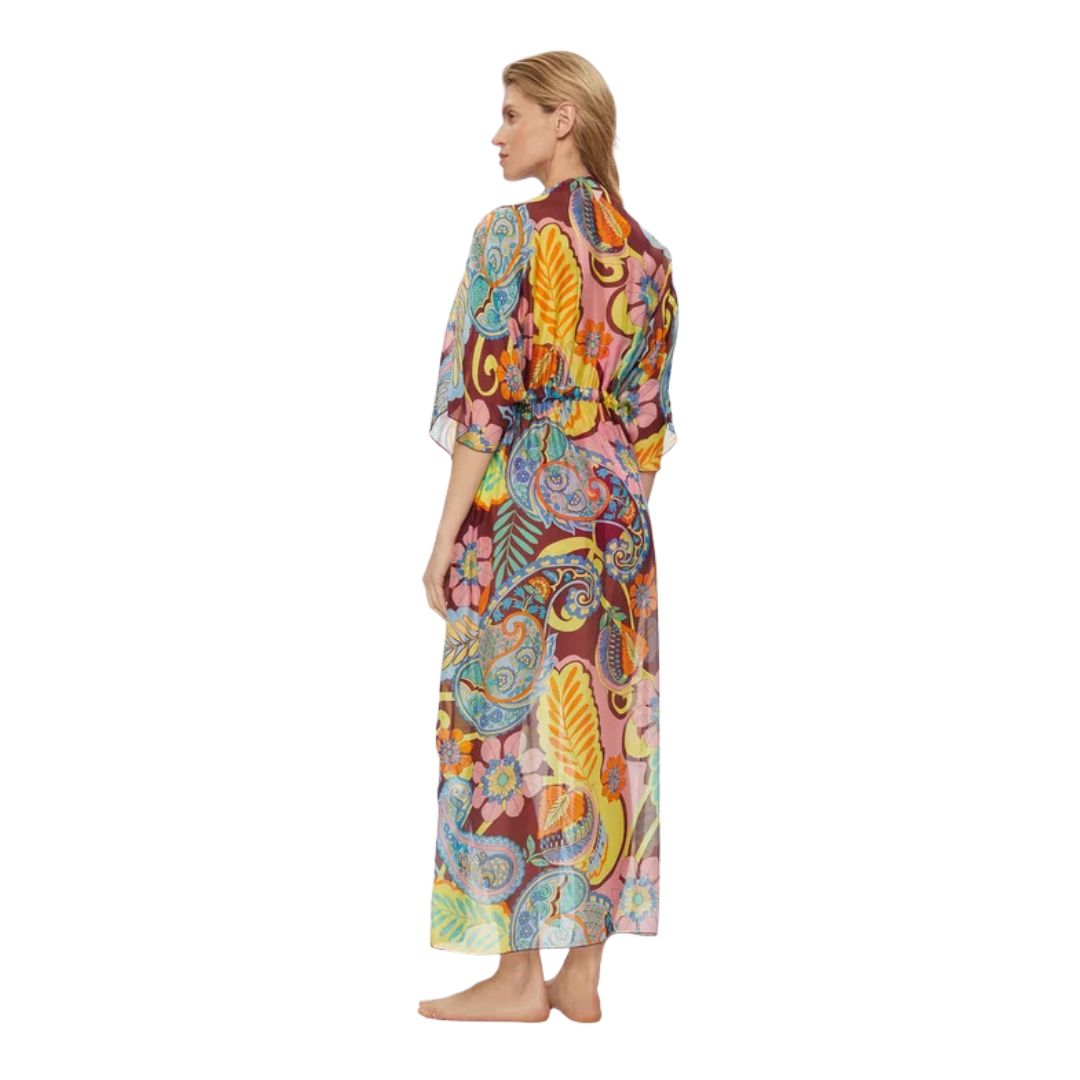 Guess Kimono Silk Blend Dress