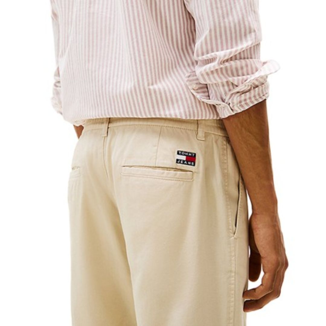 Tommy Hilfiger Men Beige Tapered Trousers