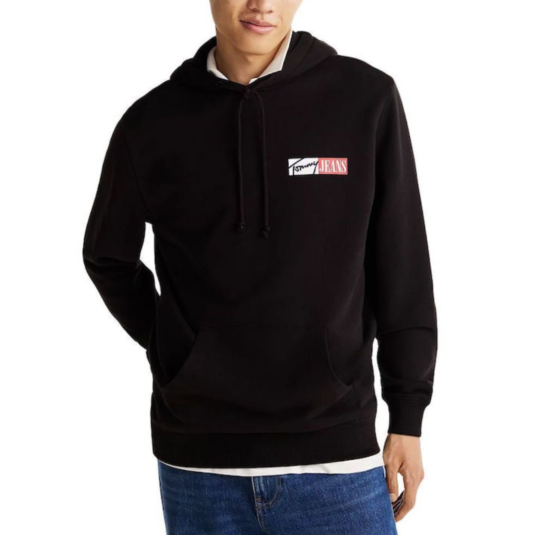 Tommy Hilfiger Men Black Hoodie