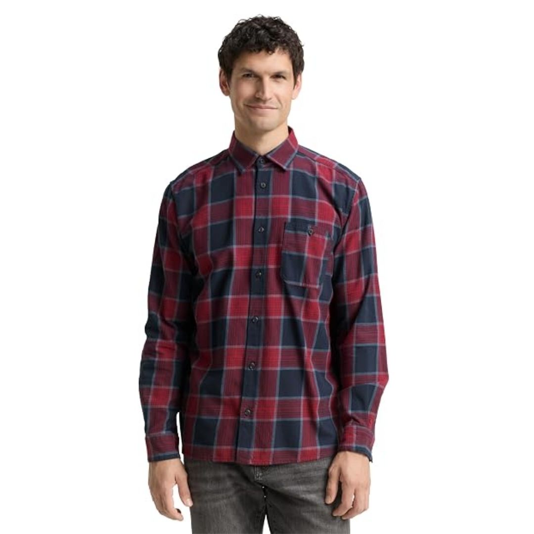 Tom Tailor Men Red Shirt