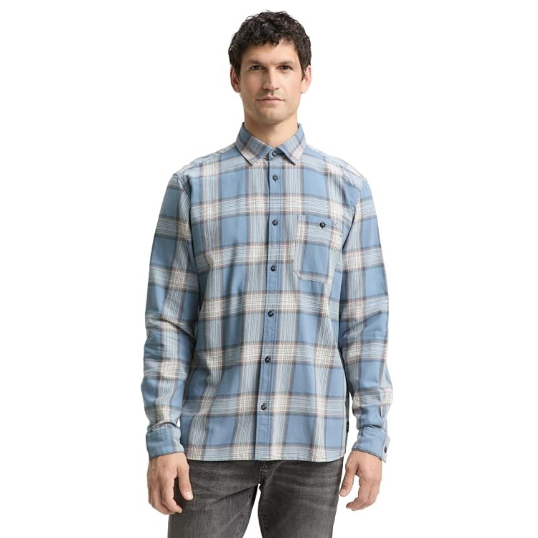 Tom Tailor Men Blue Shirt