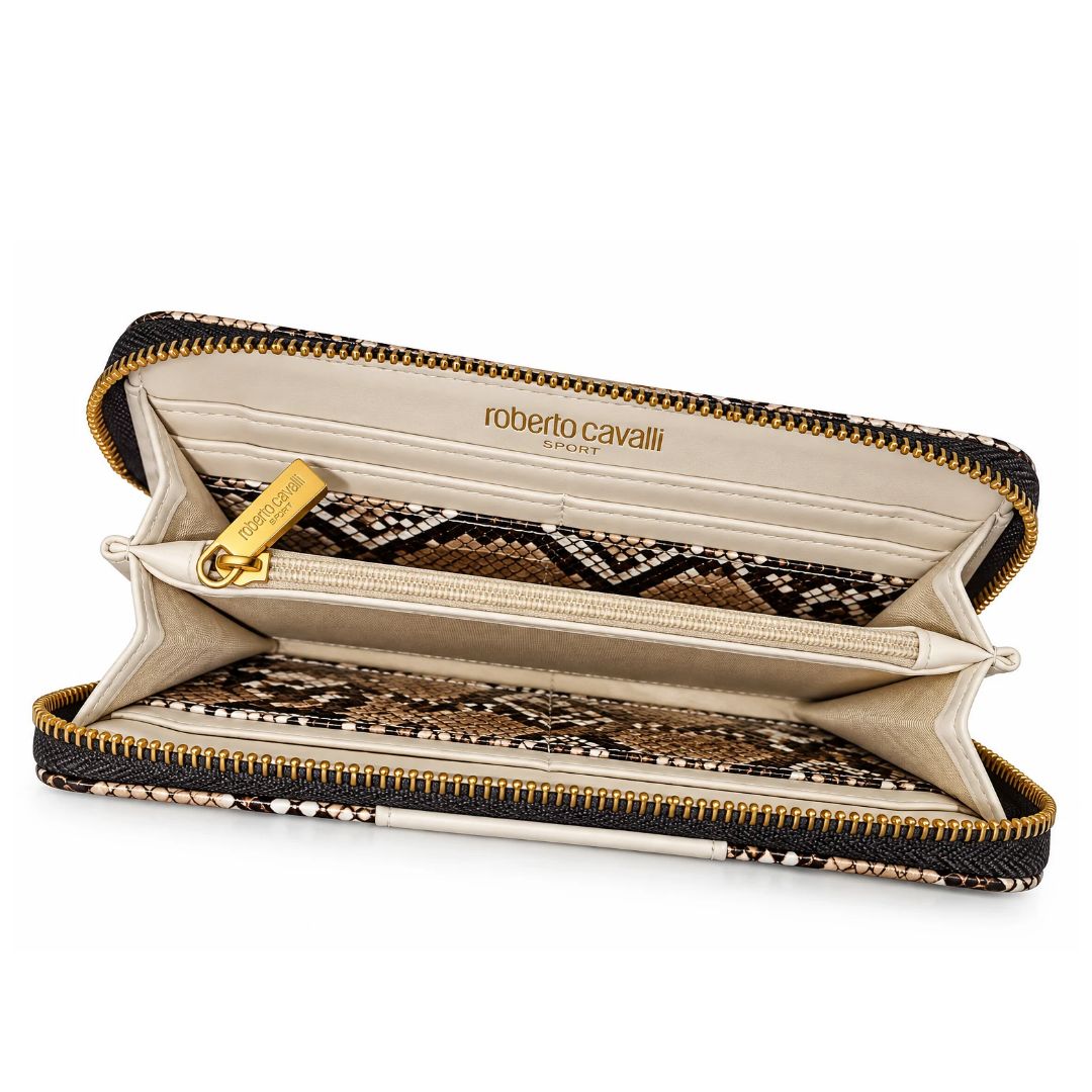 Roberto Cavalli Sport Wallet | Brown Patterned