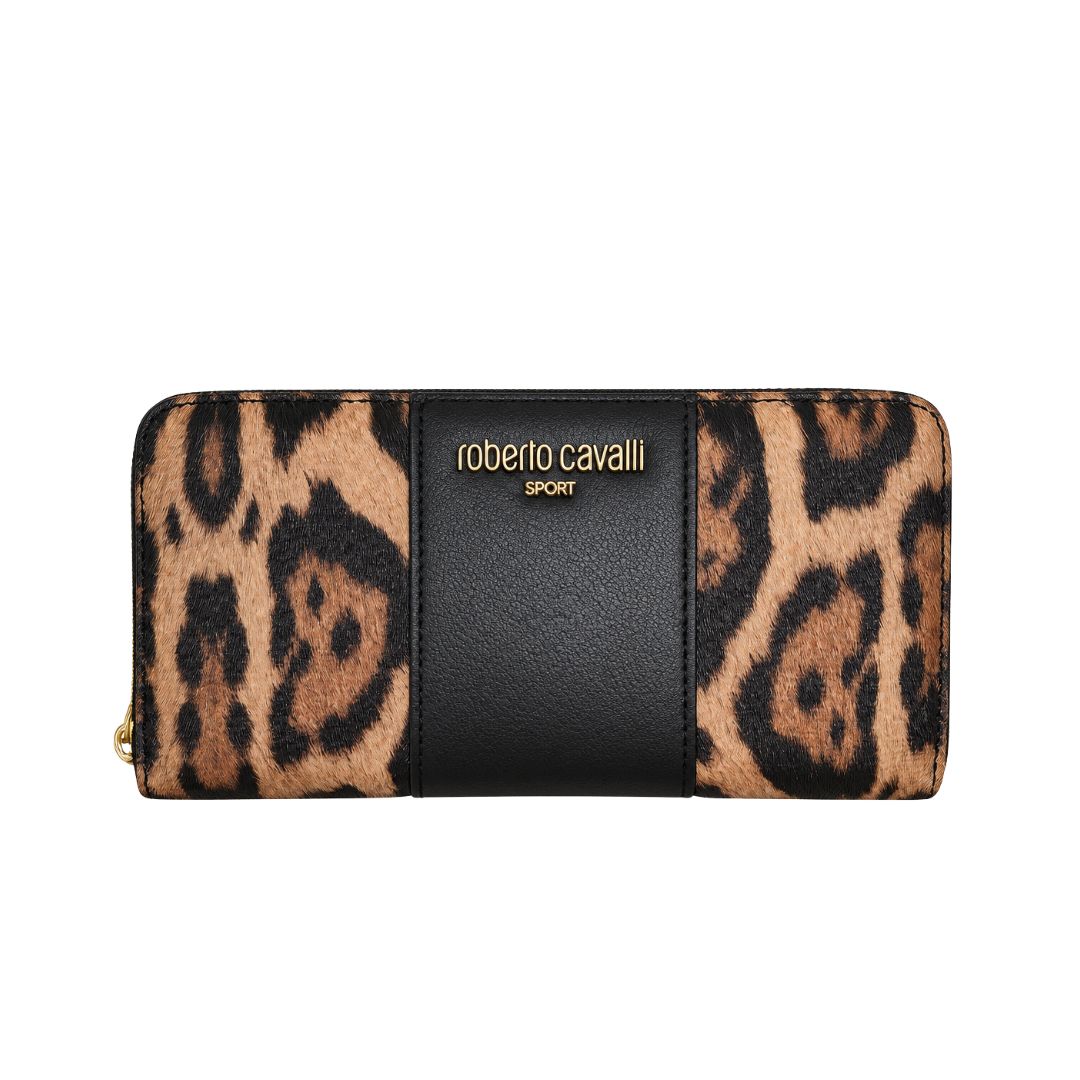 Roberto Cavalli Sport Wallet | Brown Patterned