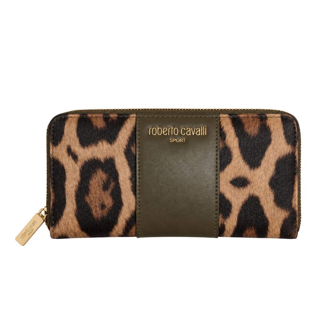 Roberto Cavalli Sport Wallet | Brown Patterned