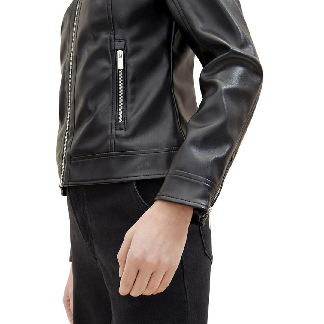 TOM TAILOR Faux Leather Biker Jacket