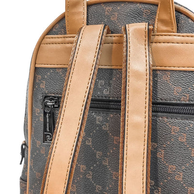 Pierre Cardin Logo | Brown Backpack