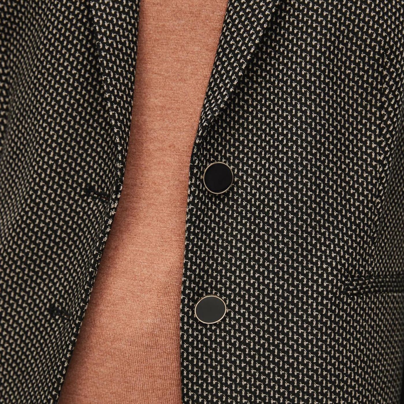 s.Oliver Comma Blazer | Black Small Pattern