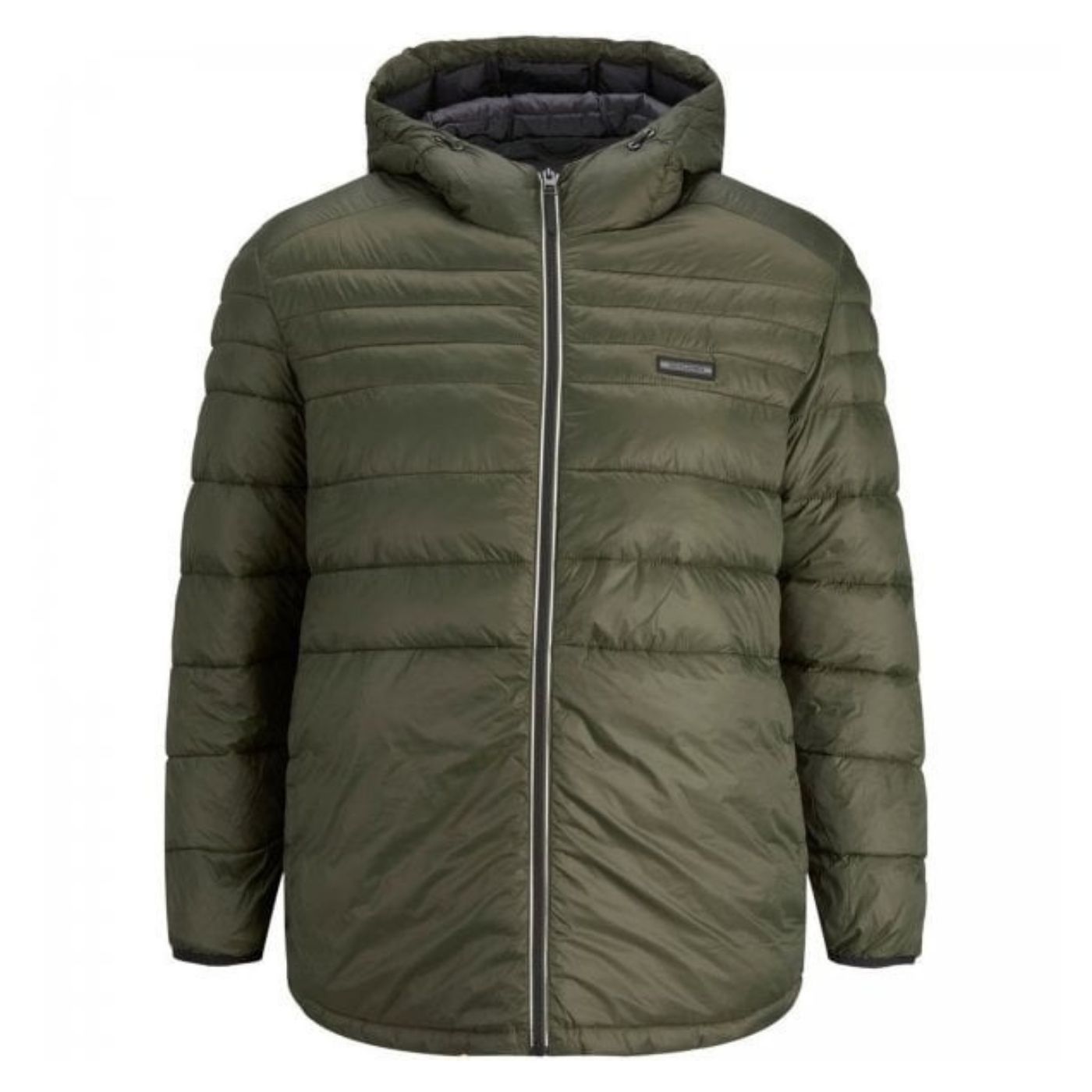 Jack & Jones Plus Size Ace Puffer Steppelt Coat | Khaki