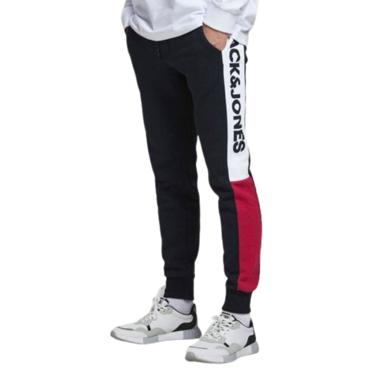 Jack & Jones Will Logo Block Sweatpants | Blue