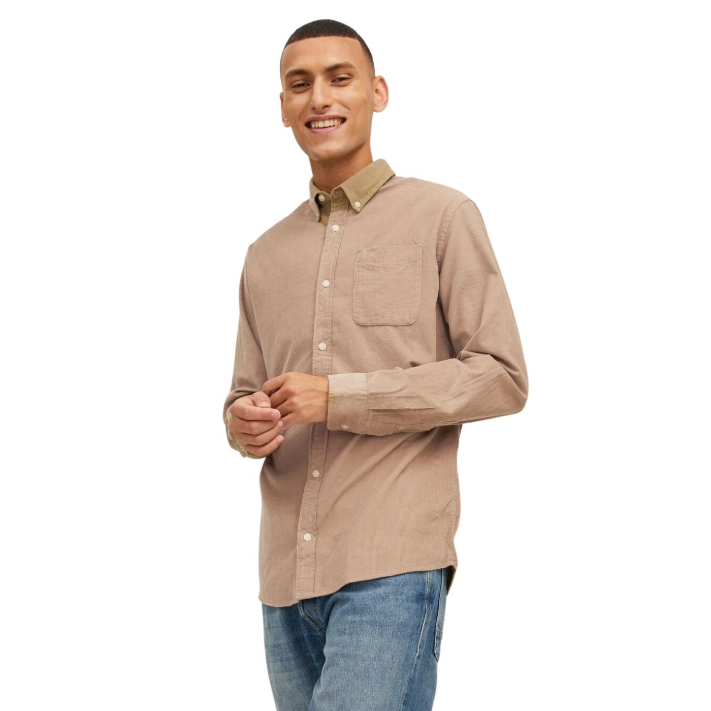 Jack & Jones Long Sleeve Shirt | Beige