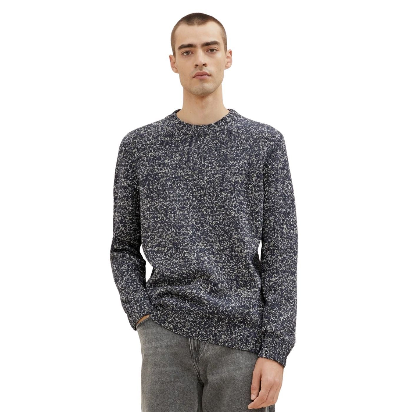 Tom Tailor Mouline Knitted Pullover | Blue