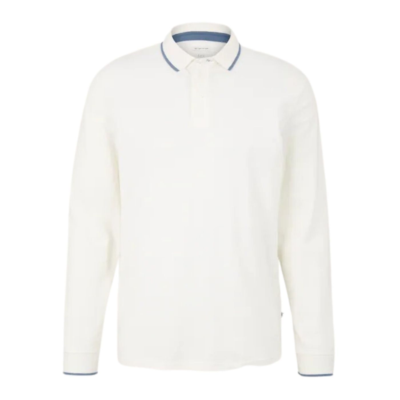 Tom Tailor Long Sleeve Polo Shirt | White