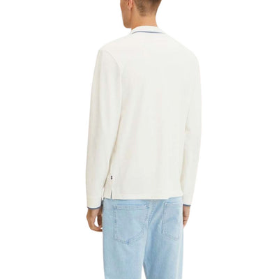Tom Tailor Long Sleeve Polo Shirt | White