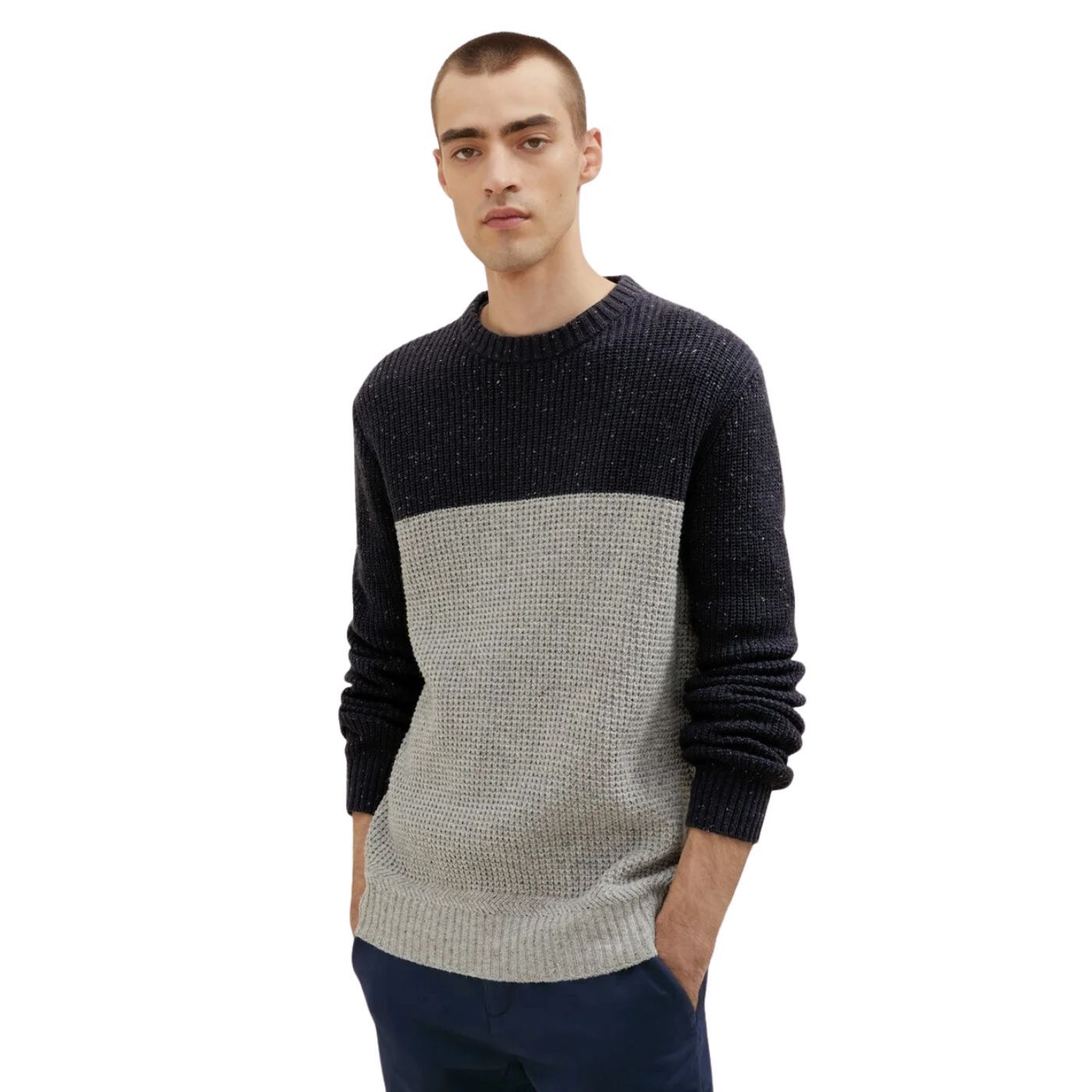 Tom Tailor Knitted Pullover | Grey-Blue
