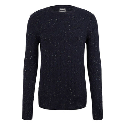 Tom Tailor Nep Structured Knitted Pullover | Blue